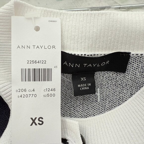 Ann Taylor | Mixed Stripe Sweater Jacket - Picture 6 of 9